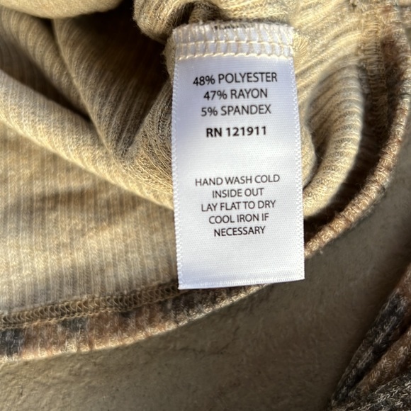 LNA X Revolve Cropped Cardigan Women's Small Tan Black Sweater - Picture 8 of 10